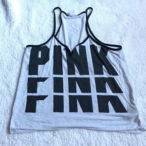 Pink cami with logo